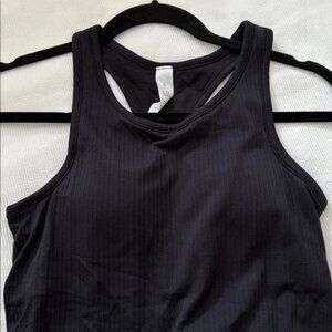 FITFO Black Ribbed Racerback Tank Top – Size 6